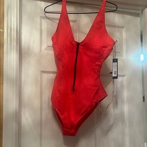Elegant Red One-Piece Swimsuit